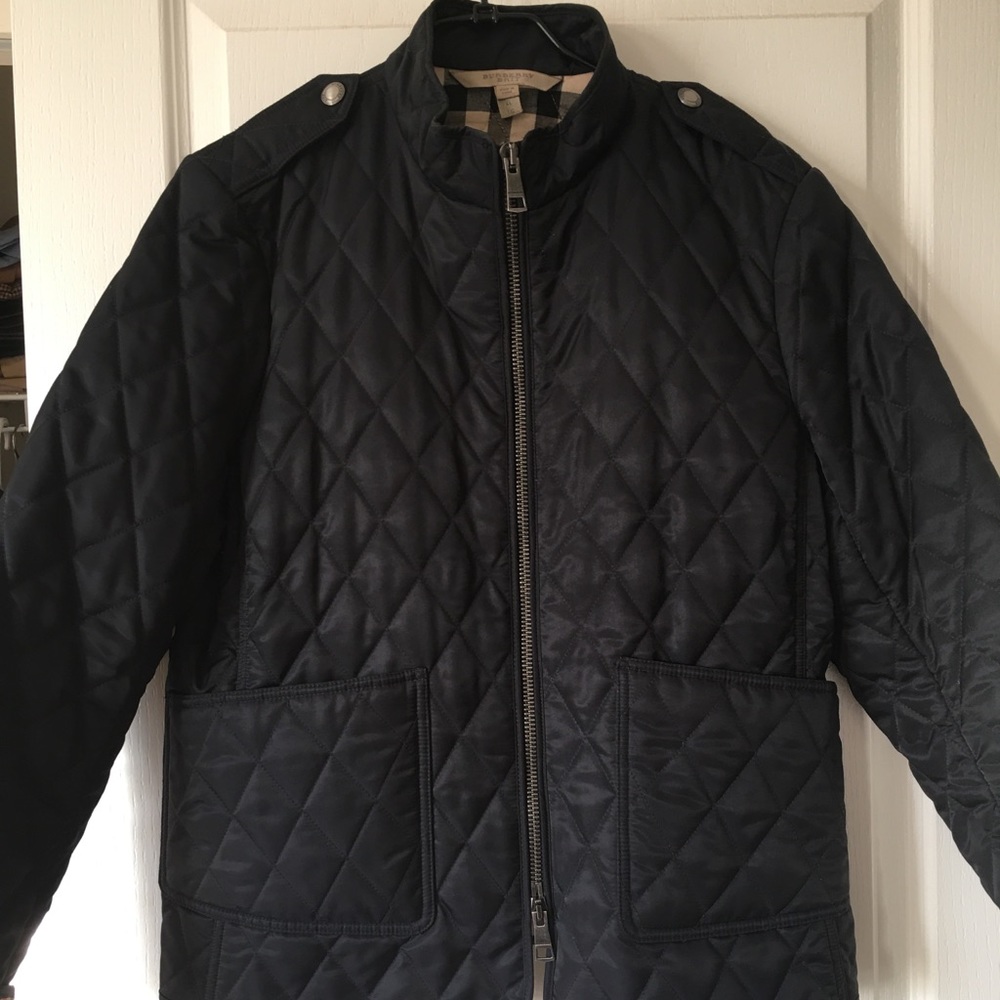 Authentic Burberry Navy Quilted Jacket